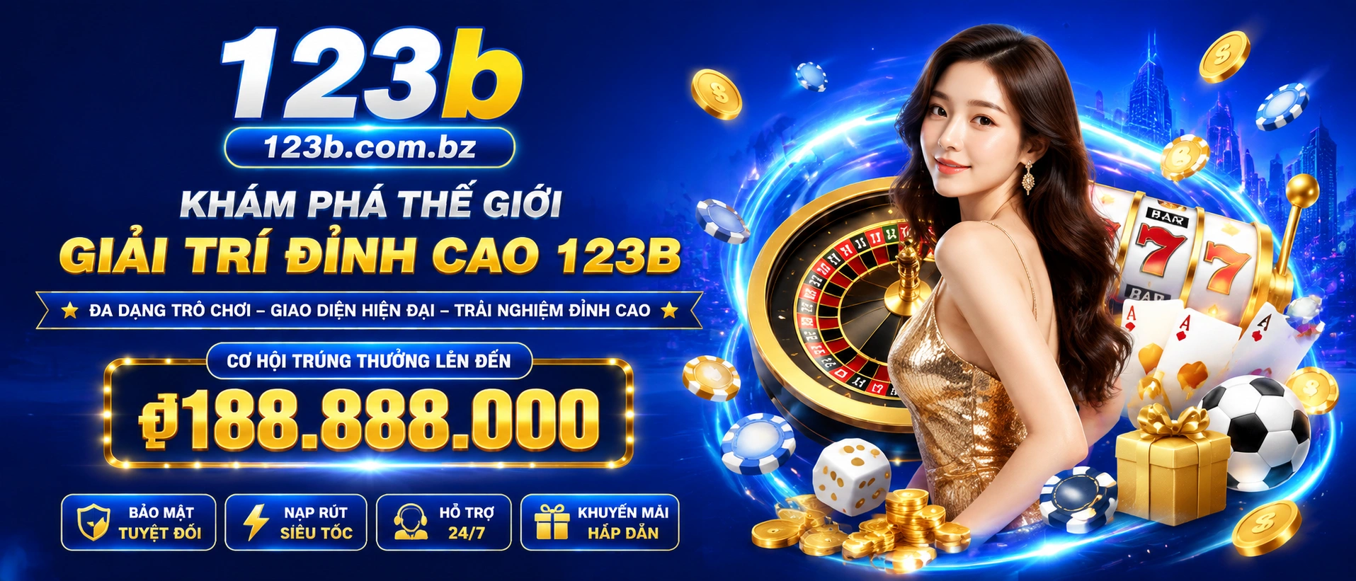 Giao diện 123b trên trang chủ